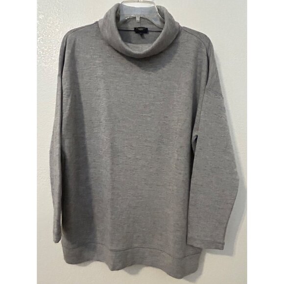 Talbots Womens Gray Turtleneck Sweater XL Comfy Soft Casual or Dress It Up - Picture 1 of 5
